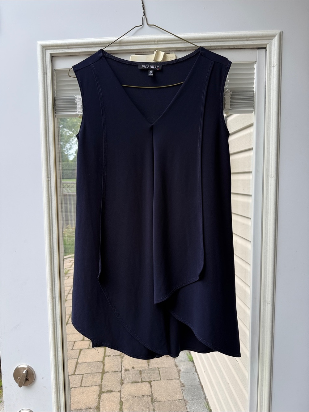 Navy Sleeveless V-Neck Layered Camisole